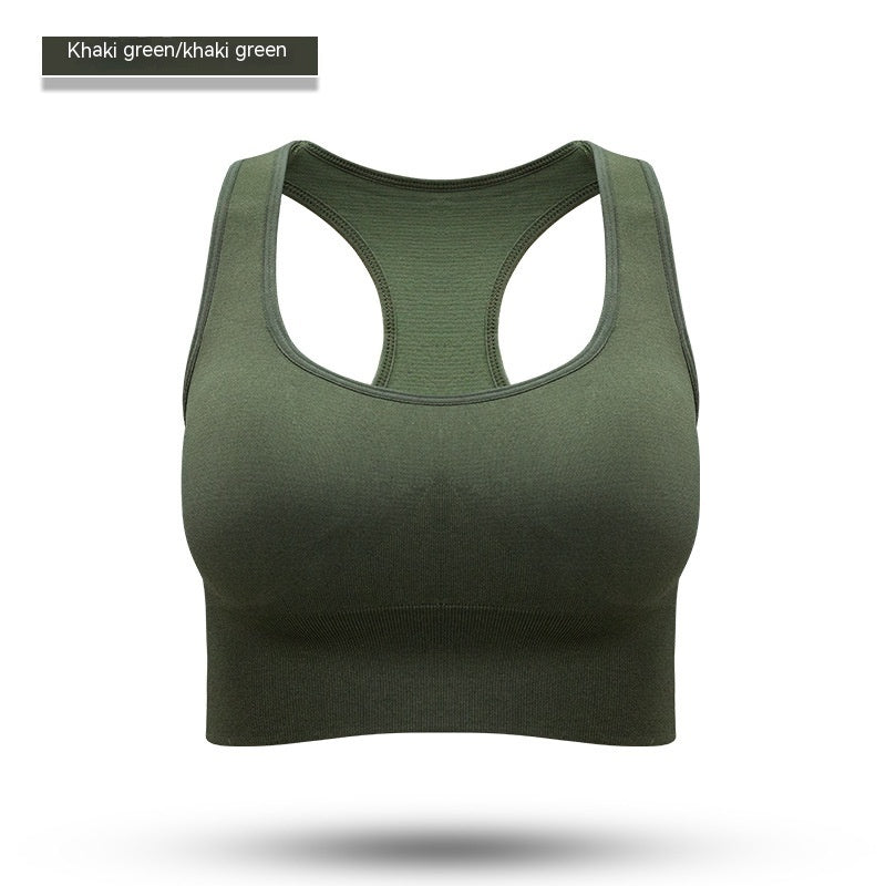 Plain Block Yoga Sports Bra