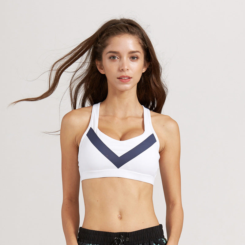 V Stripe Sports Bra