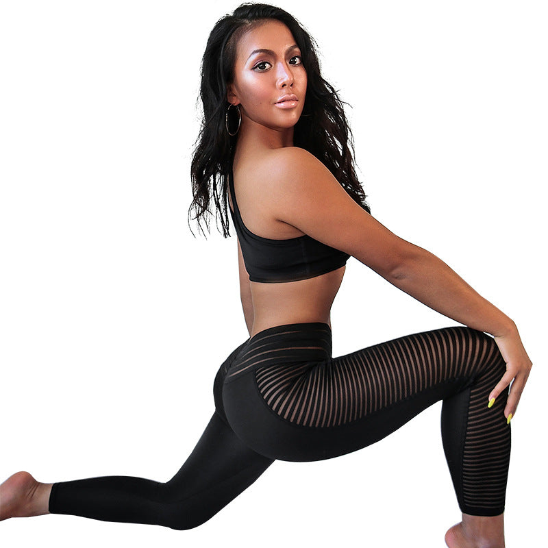 Mesh Stitched Yoga Leggings