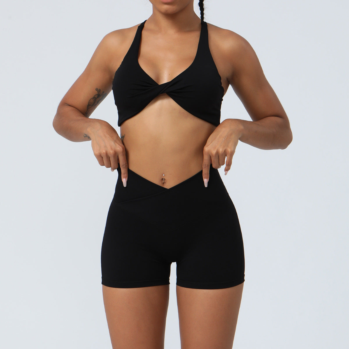 High Waist Front Twist Yoga Set