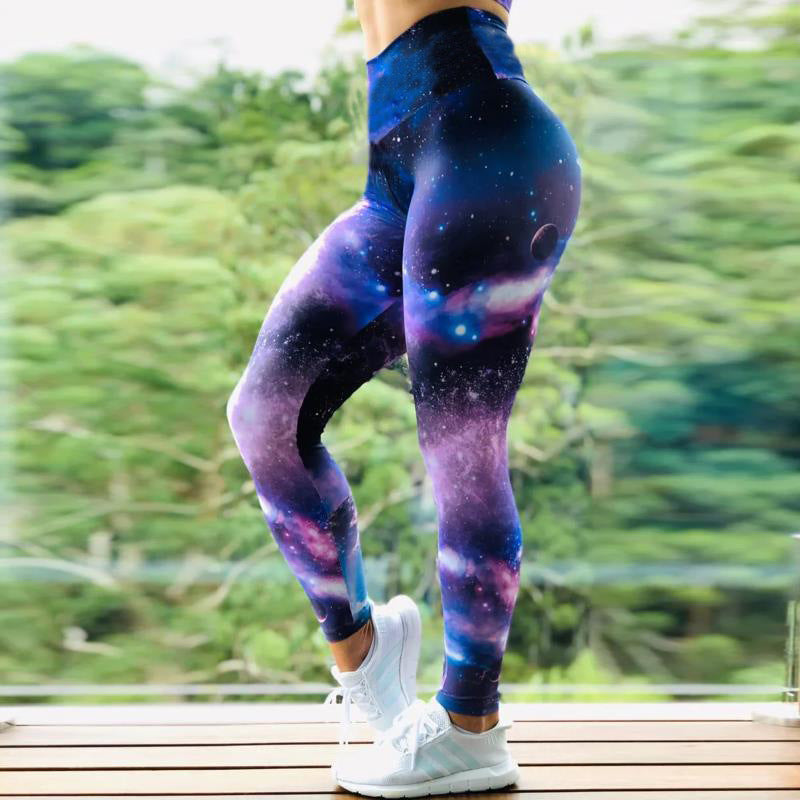 Ink Pattern High Waist Yoga Leggings