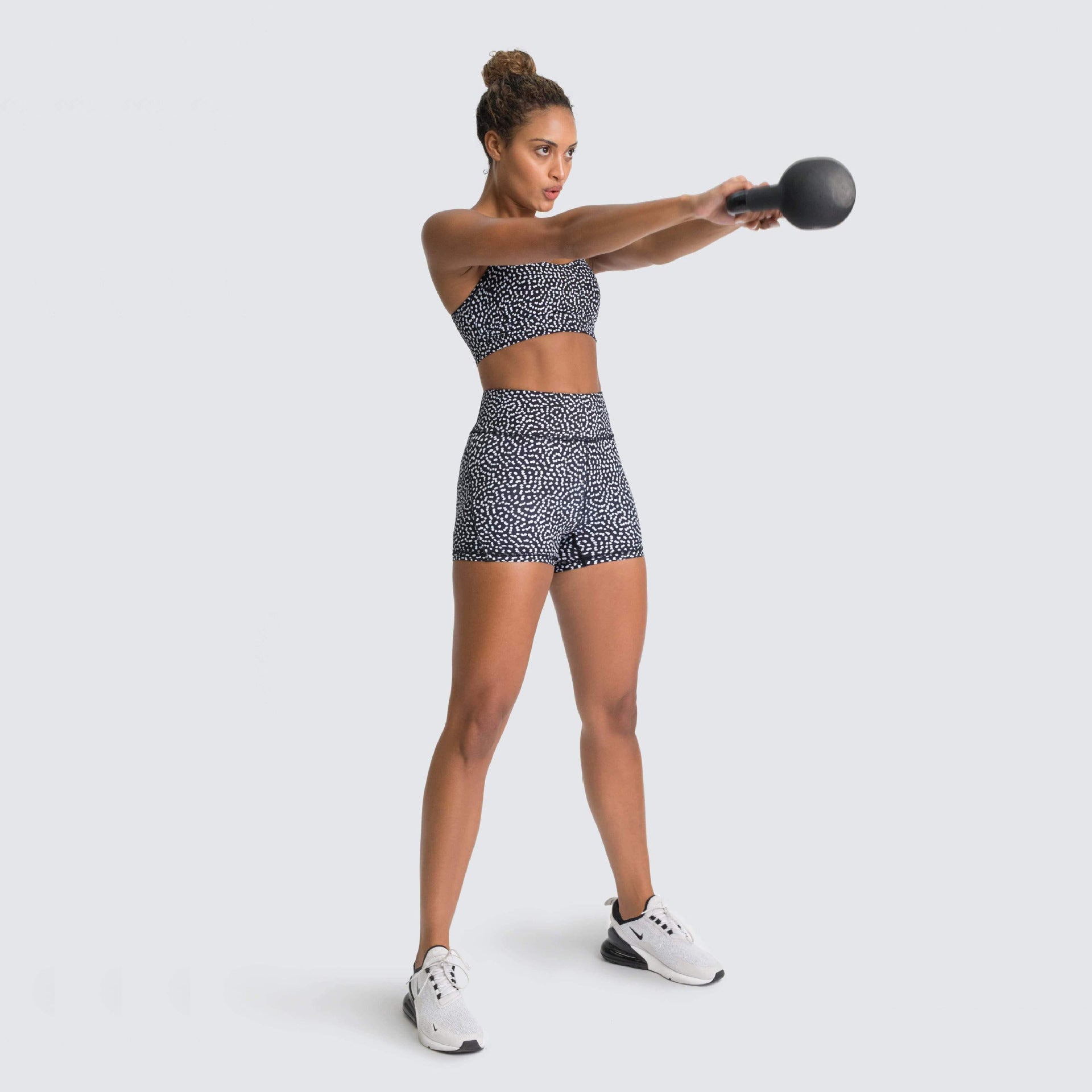 Knitted Sports Tank Top Shorts Set