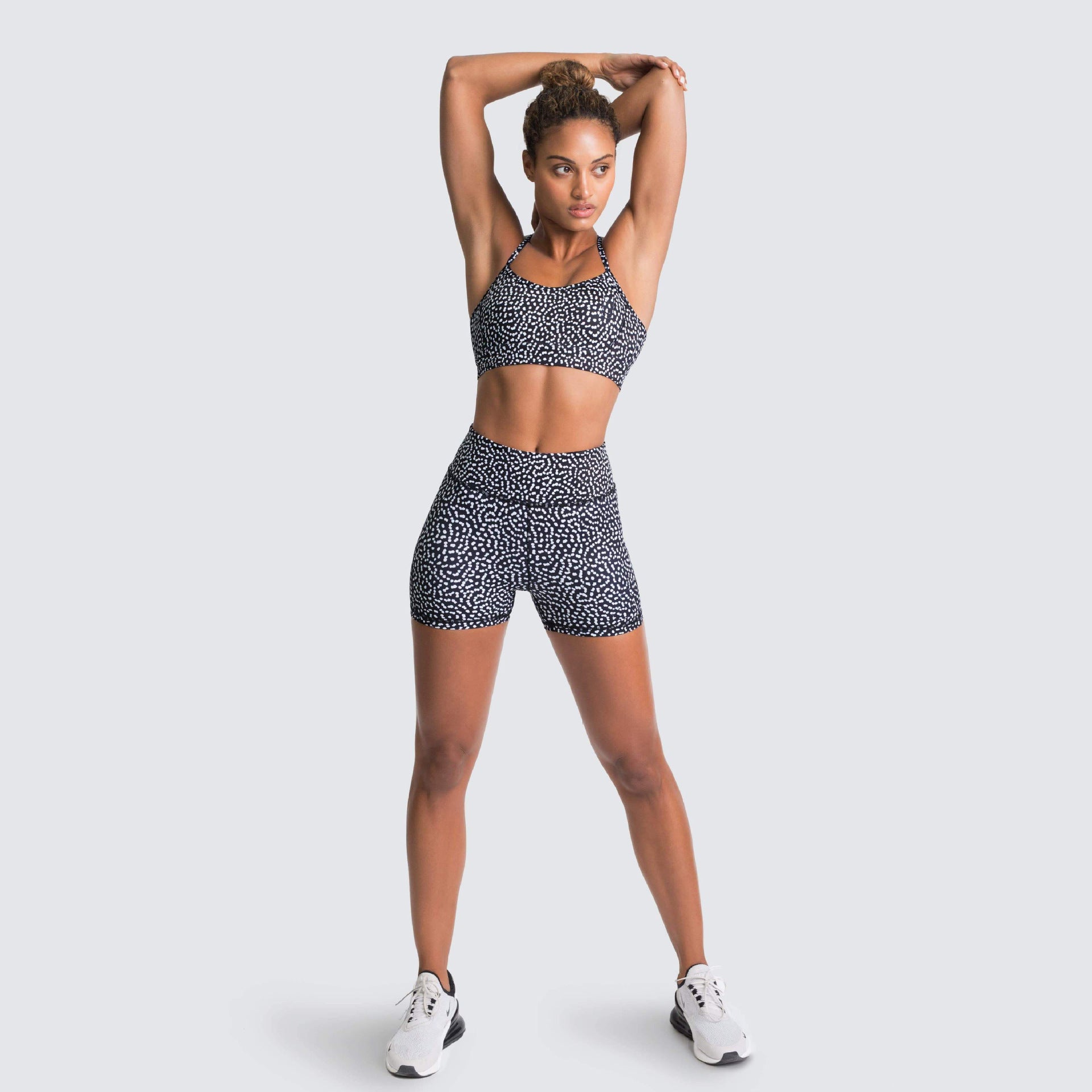 Knitted Sports Tank Top Shorts Set