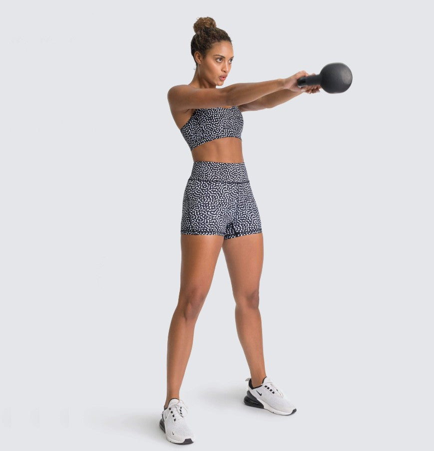 Knitted Sports Tank Top Shorts Set