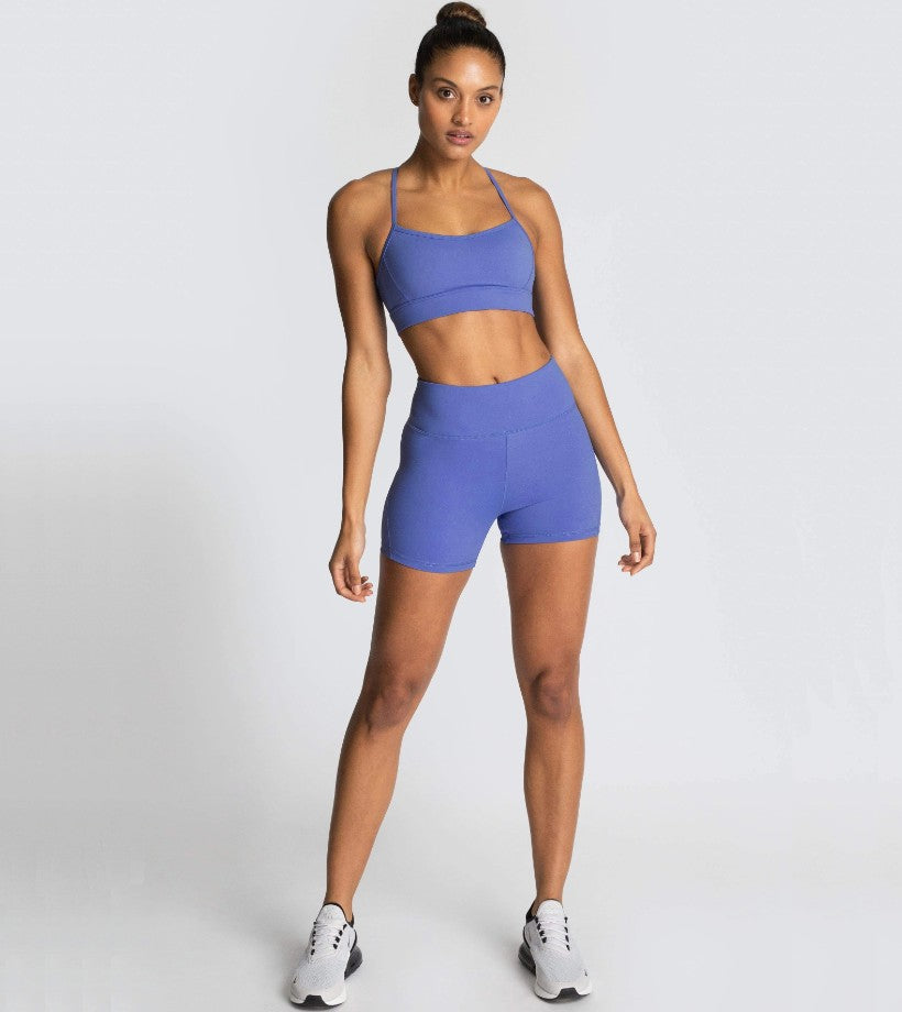 Knitted Sports Tank Top Shorts Set