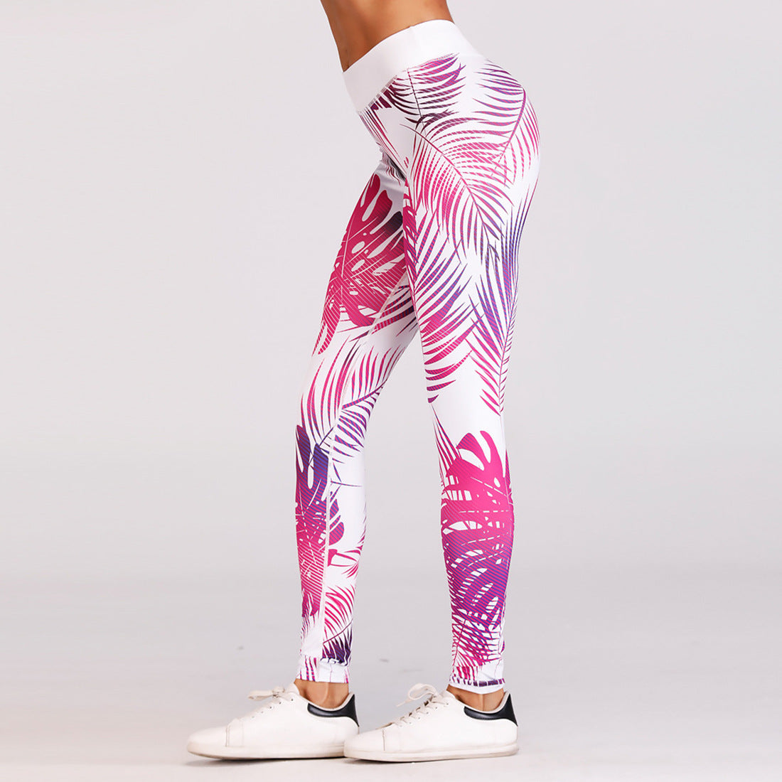 Leaf Print Fitness Leggings