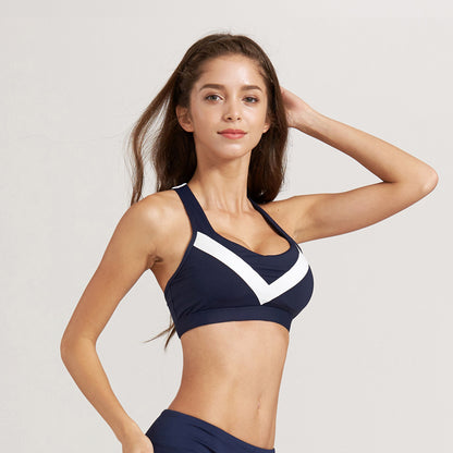 V Stripe Sports Bra