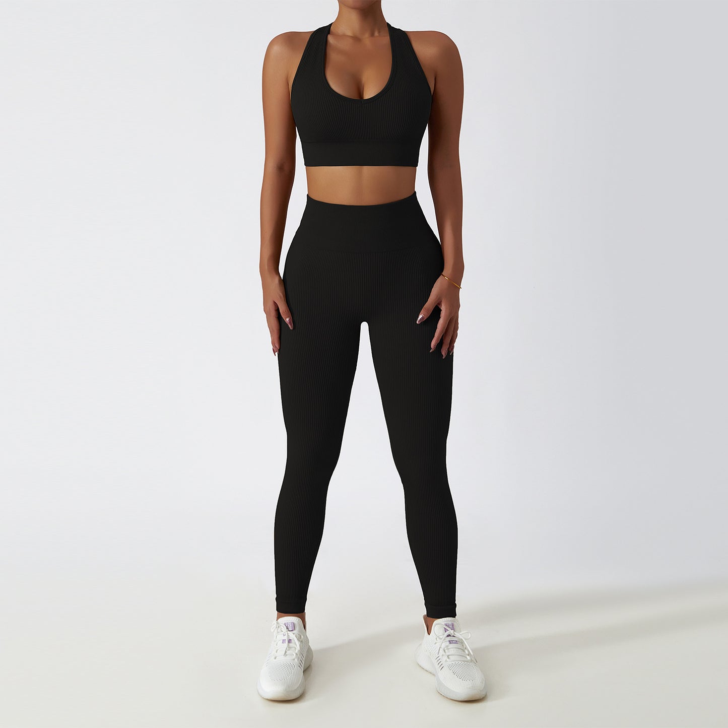 High Waist Crop Top Yoga Set