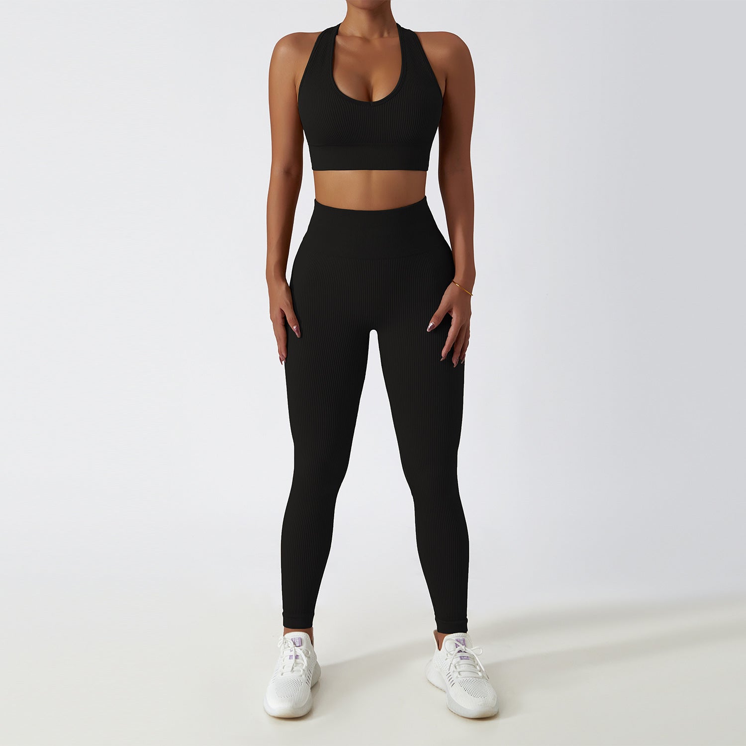 High Waist Crop Top Yoga Set