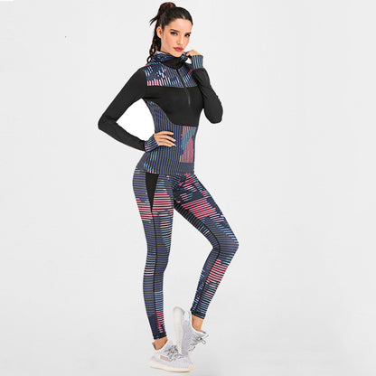 Printed Yoga Athletic Hoodie