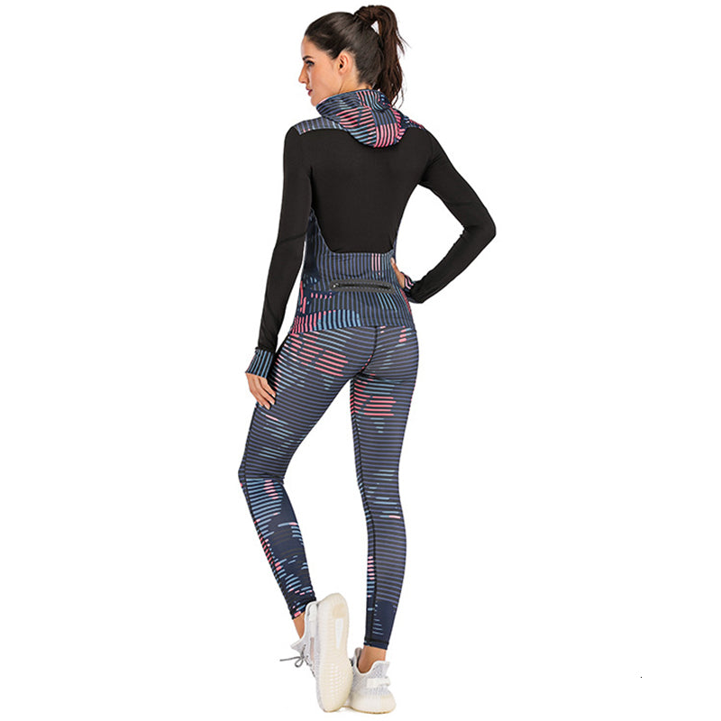 Printed Yoga Athletic Hoodie