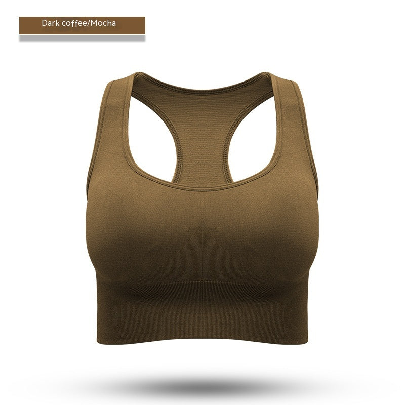 Plain Block Yoga Sports Bra