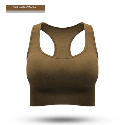 Plain Block Yoga Sports Bra