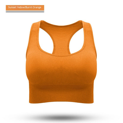 Plain Block Yoga Sports Bra