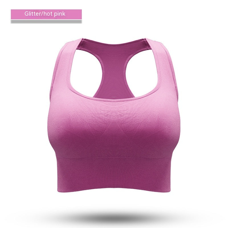 Plain Block Yoga Sports Bra