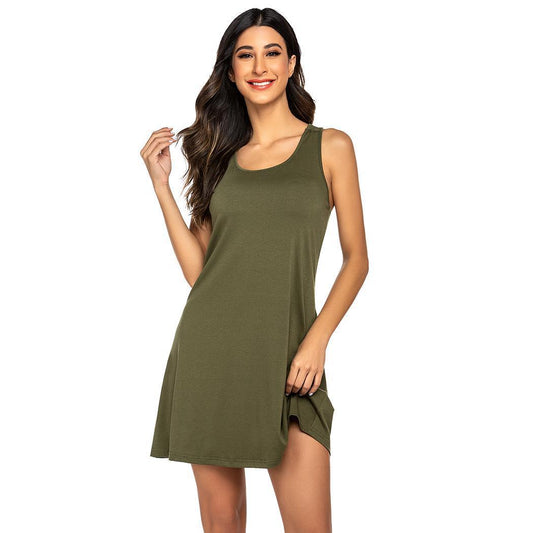 Casual Sleeveless Night Gown