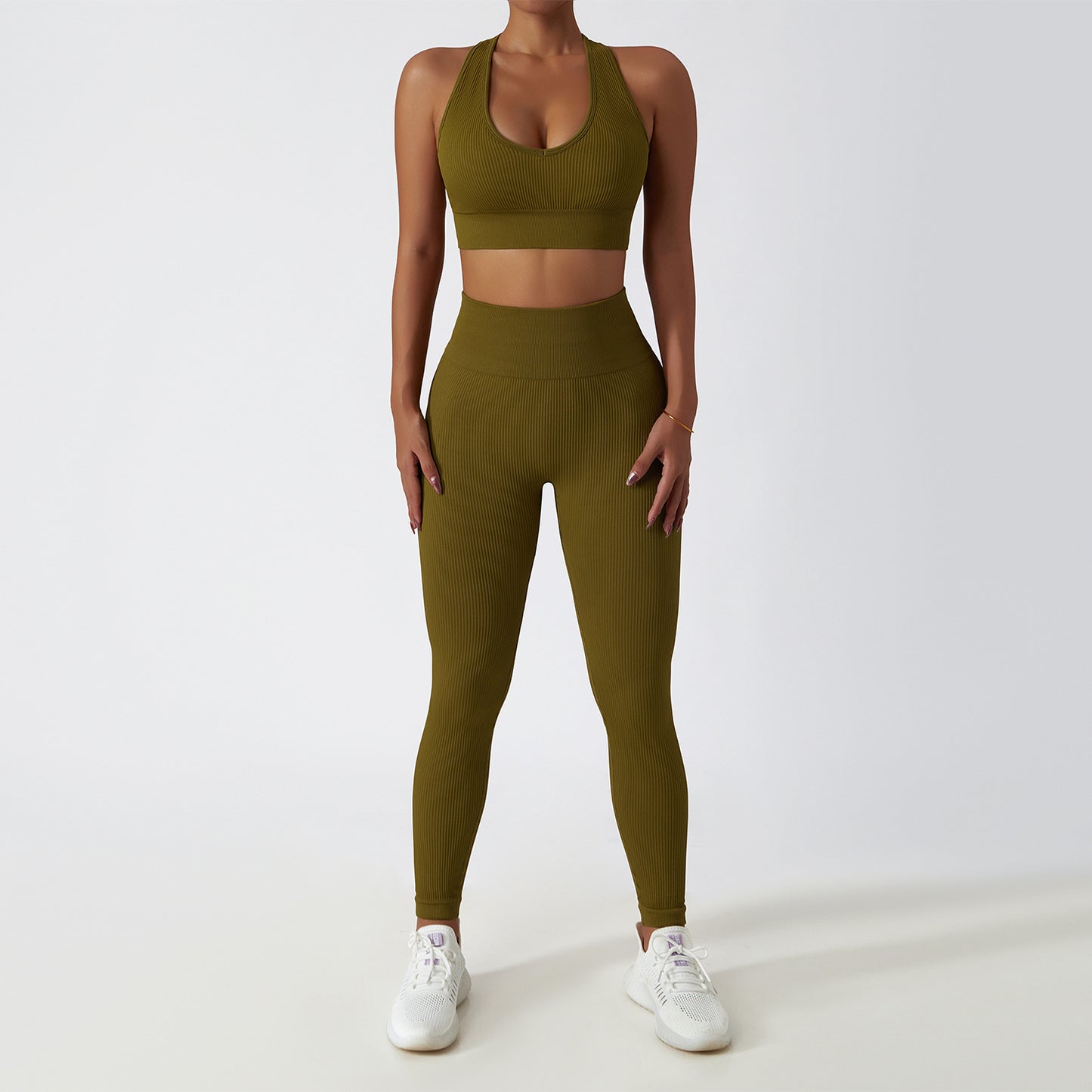 High Waist Crop Top Yoga Set