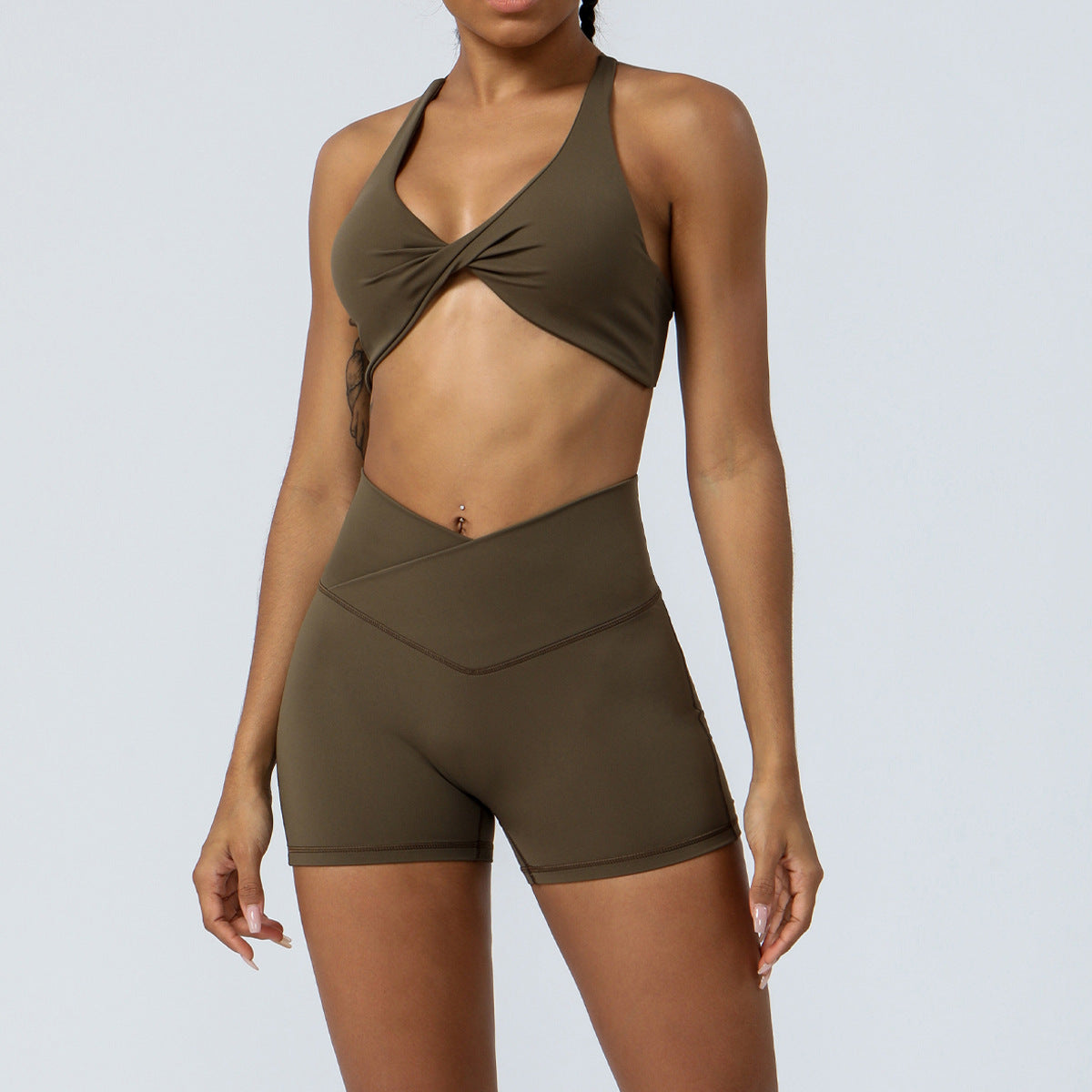 High Waist Front Twist Yoga Set