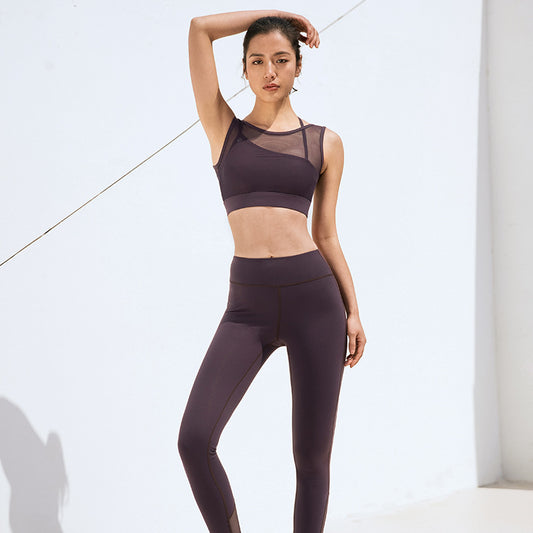 Mesh Highlight Leggings Set