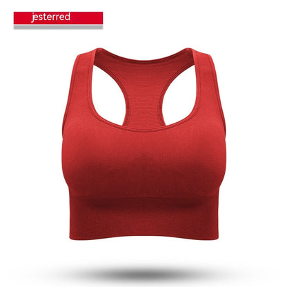 Plain Block Yoga Sports Bra