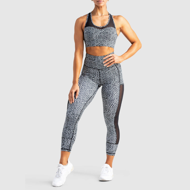 Yoga Patchwork Fitness Spot Print Set