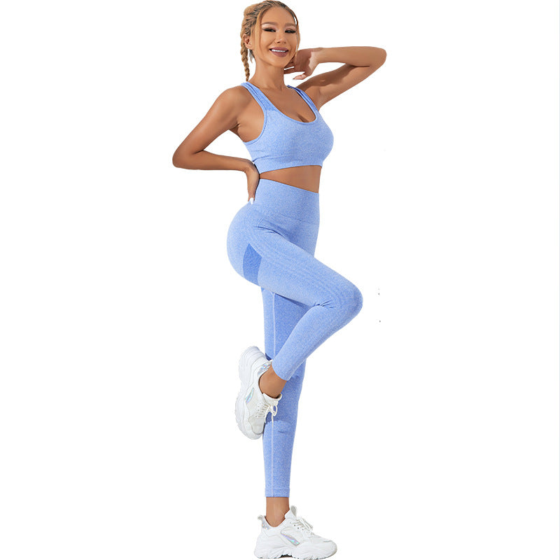 High Waist Open Back Leggings Set