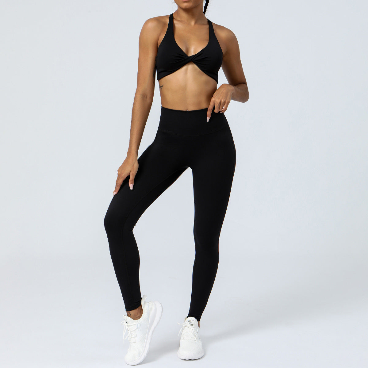 High Waist Front Twist Yoga Set