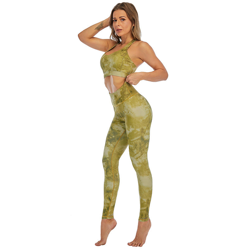 Camouflage Blend Sports Bra Set