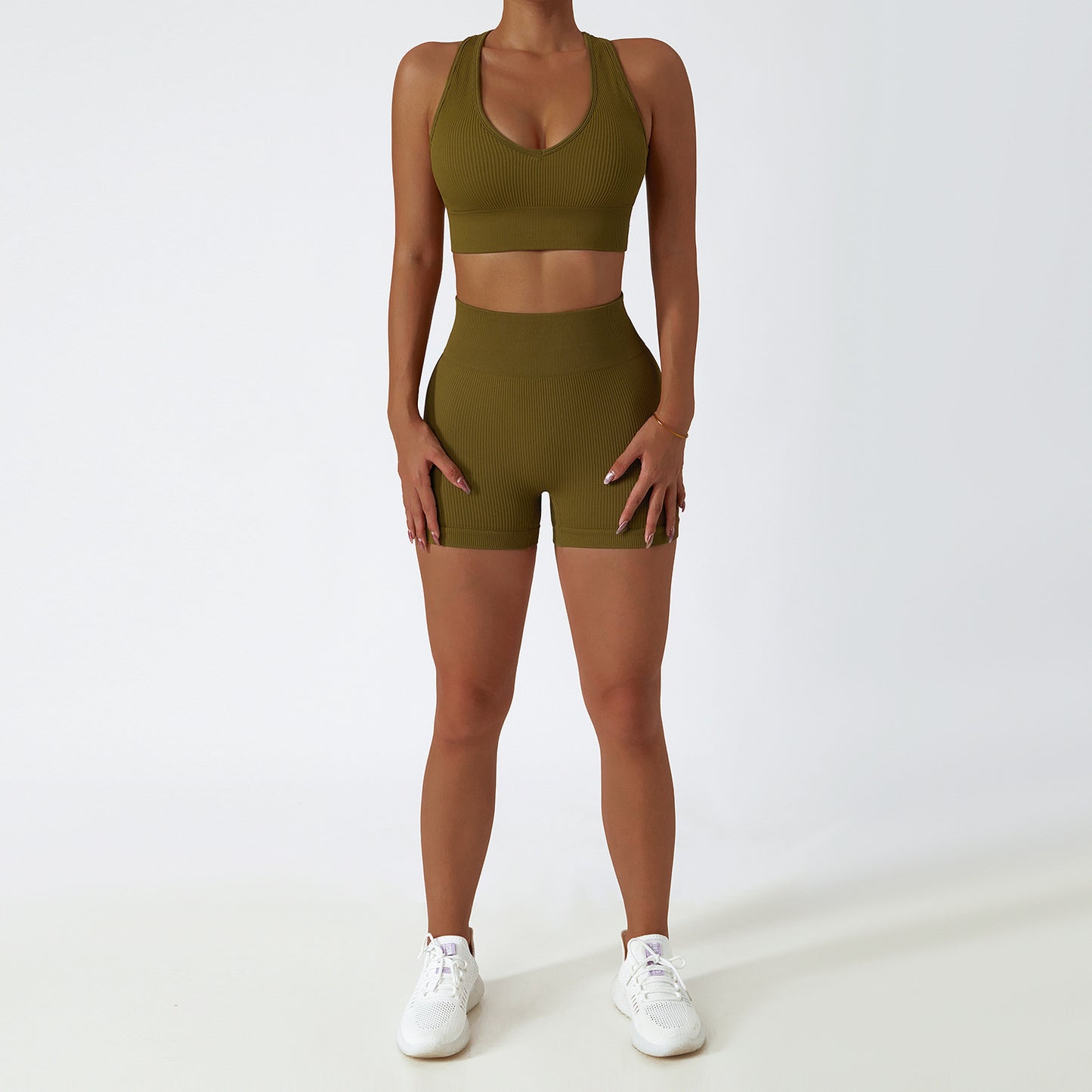 High Waist Crop Top Yoga Set