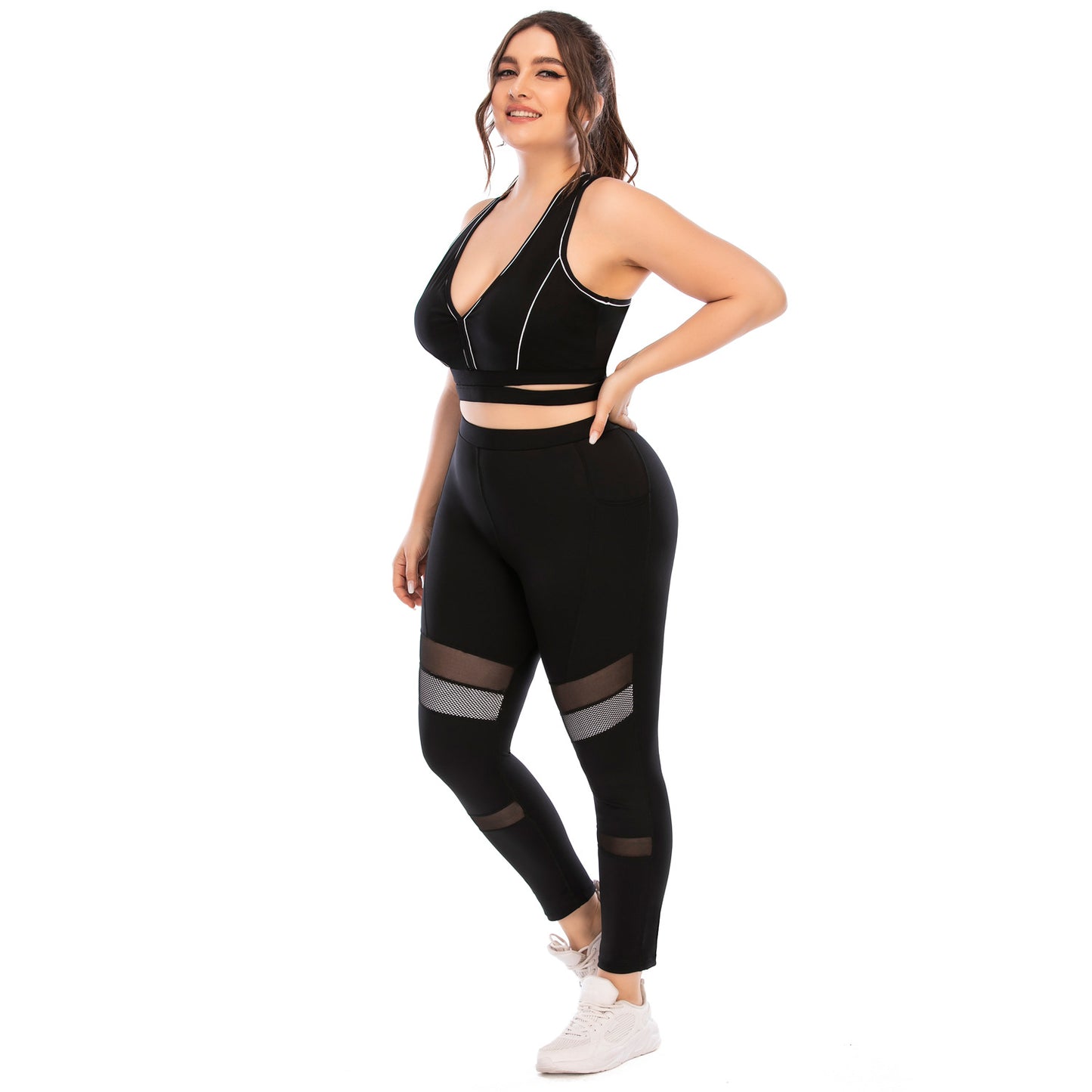 Plus Size Fitness Yoga Set