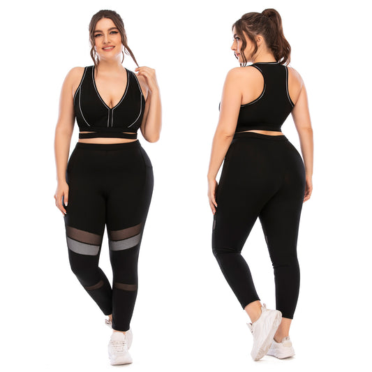 Plus Size Fitness Yoga Set