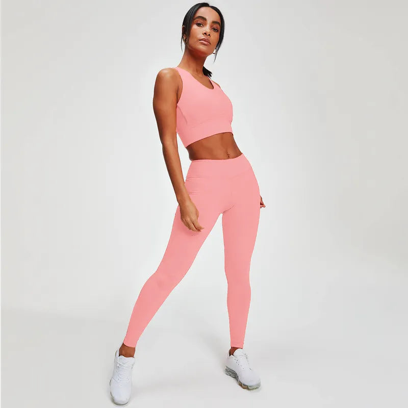 Yoga Fitness Butterfly Leggings Set