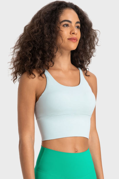 Crisscross Back Ladder Detail Sports Bra